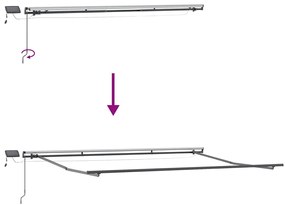 Toldo Retrátil Manual vidaXL com LED Bege 400x300 cm