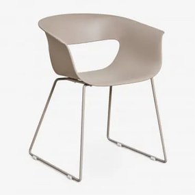 Pack De 2 Cadeiras De Jantar Em Polipropileno E Aço Alanys Moka Brown - Sklum