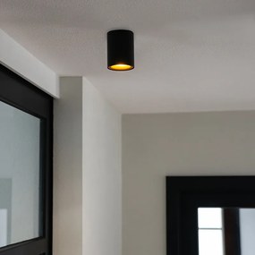 Projetores modernos pretos com dourado - Ronda