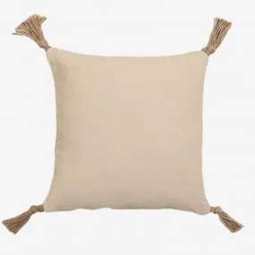 Almofada Quadrada 45x45 Cm Em Algodão Almiz Beige Creme - Sklum