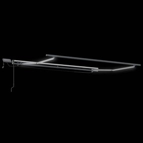 Toldo Retrátil Manual vidaXL com LED Vermelho 300x250 cm