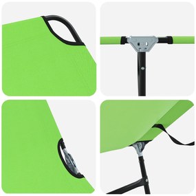 Espreguiçadeira Dobrável 2 pcs Verde Portátil Tecido Oxford 600D