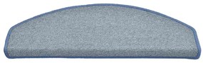 Tapetes de escada 30 pcs 65x24x4 cm cinzento-claro e azul