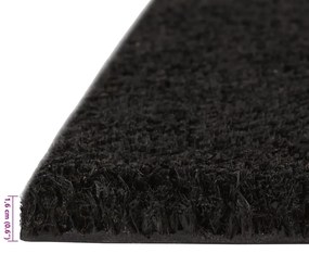 Tapetes porta 2 pcs 40x60 cm fibra coco tufada preto