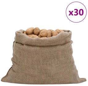 vidaXL Sacos de juta 30 pcs 100x110 cm 100% juta 220 gsm