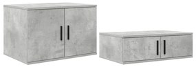Estrutura de Cama com Armazenamento Cinza 100x200 cm