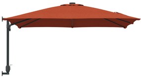 Guarda-sol de Braço Articulado Terracota Poliéster Grande