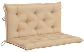 Banco baloiço 2 lug. bambu c/ folhas palmeira e almofadão 202cm