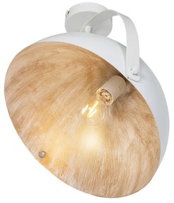Luminária de teto industrial branca com ouro inclinável - Magna Industrial
