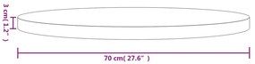 Tampo de mesa redondo Ø70x3 cm madeira de pinho maciça