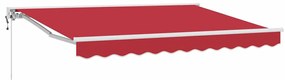 Toldo Retrátil Manual Vermelho 350x200 cm