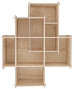 Prateleira de Parede Adis – Carvalho – 70 cm x 88,7 cm x 21 cm