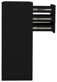 Armário de escritório 90x40x102 cm aço preto