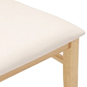 Cadeiras de jantar com almofadões 2 pcs madeira maciça
