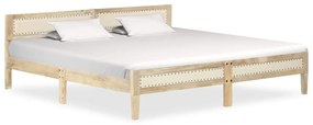 Estrutura de cama 200 cm madeira de mangueira maciça