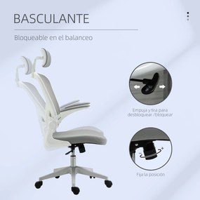 Vinsetto Cadeira de Escritório de Malha Ergonómica Cadeira de Escritór