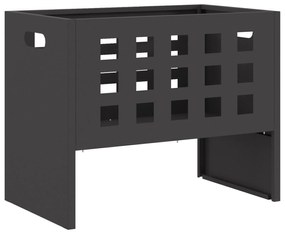 Fogueira Retangular vidaXL Preta 50x30x40 cm em Aço