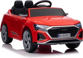 Carro elétrico para Crianças 12V 4x4 Audi SQ8, Rodas de espuma EVA, comando, assento Couro ecológico Vermelho