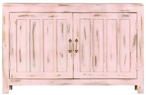 Aparador 110x35x70 cm madeira de mangueira maciça rosa-claro