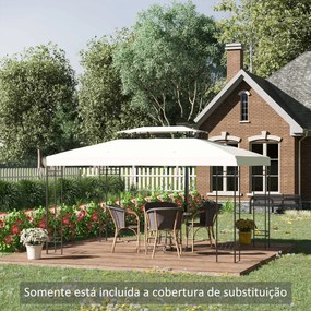 Toldo de Substituição para Pérgola – 4x3 m – Bege – Design Respirável