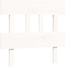 Cama sem colchão 100x200 cm madeira de pinho maciça branco