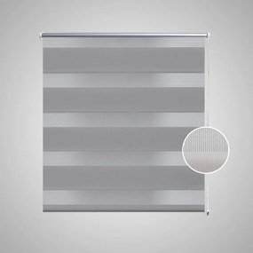 Estore de rolo 80 x 150 cm, linhas de zebra / Cinza