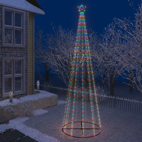vidaXL Árvore de Natal em cone 752 luzes LED multicor 160x500cm