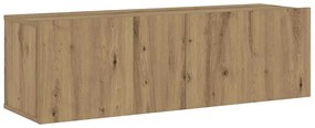 Conjunto de armário TV parede 8 pcs madeira carvalho artisiano