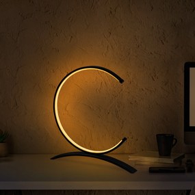 Candeeiro de Mesa Moon – Preto – 35 x 34 x 4 cm