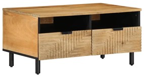 Mesa de centro 80x54x40 cm madeira de mangueira maciça castanho
