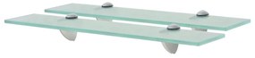 Prateleiras flutuantes 2 pcs vidro 50x10 cm 8 mm