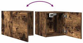Móveis de TV de parede 4 pcs 30,5x30x30 cm cor carvalho fumado