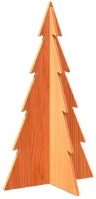 Árvore de Natal decorativa 80 cm pinho maciço castanho-mel