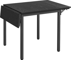 Mesa de jantar para 2-4 pessoas extensivel (CADEIRAS NÃO INCLUIDAS) 78 x 120 x 76,2 cm preto