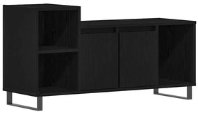 Armário para TV vidaXL Preto Carvalho 100x35x55 cm Madeira Engineered