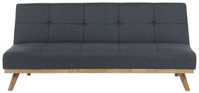Sofá-cama de 3 lugares em tecido cinzento escuro FROYA Beliani