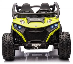 Carro elétrico infantil DRACO 24V 2 Lugares 4x4, Rodas Borracha VERDE