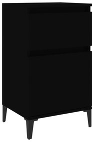 Mesa de cabeceira 40x35x70 cm preto