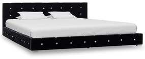 vidaXL Estrutura de cama 160x200 cm veludo preto