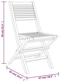 5 pcs conjunto de jantar p/ jardim madeira de teca maciça