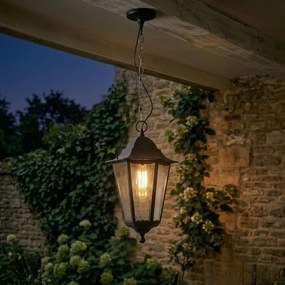 Candeeiro de teto clássico para exterior preto IP44 - Havana Up