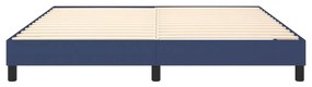 Estrutura de cama sem colchão 160x200 cm tecido azul