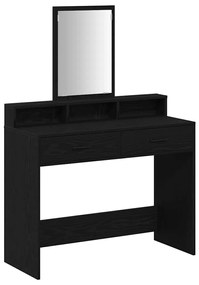 Mesa de Maquiagem vidaXL com Gavetas em Madeira de Carvalho Preto 100x