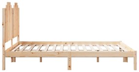 Cama extra longa sem colchão 160x220 cm madeira maciça