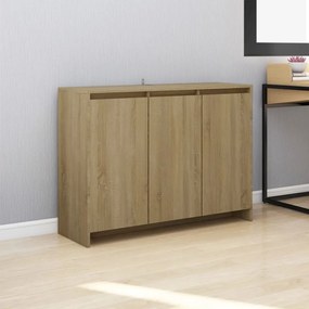 809776 vidaXL Aparador 102x33x75 cm aglomerado cor carvalho sonoma