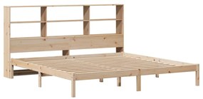 Cama com estante sem colchão 200x200 cm pinho maciço