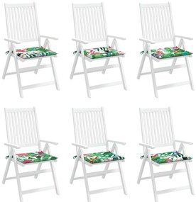 Almofadões p/ cadeira 6pcs 40x40x4 cm tecido multicor