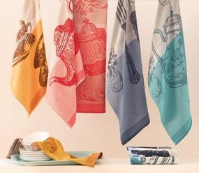 Pano de cozinha felpo 50x50 cm - Panos cozinha 100% algodão 440 gr.- TEA ROOM Lasa Home: Azul