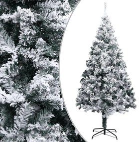 Árvore de Natal artificial com flocos de neve 300 cm PVC verde