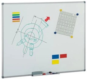 Bi Office Quadro Branco Magnético Porcelana Mate Maya 120x300 cm